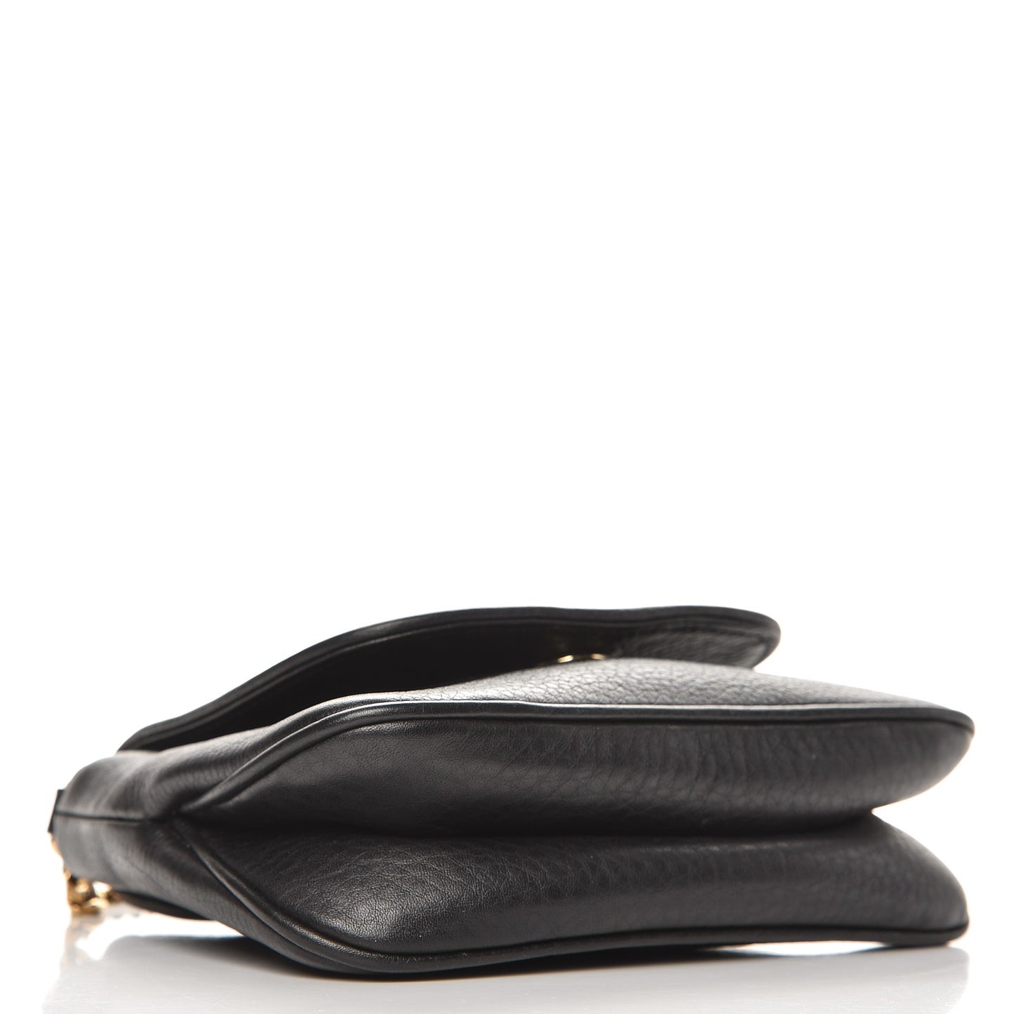 Pebbled Calfskin Small 1973 Chain Shoulder Bag Black
