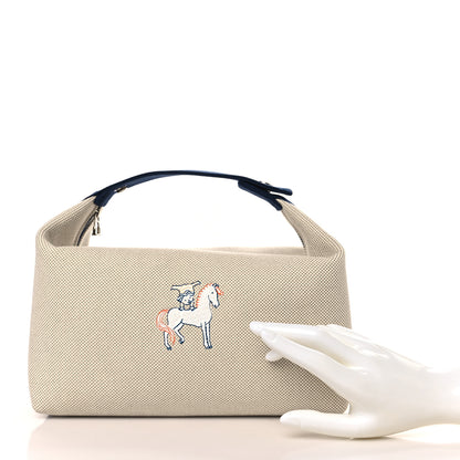Hermes Canvas Large Bride-A-Brac Cabriole Case Bleu Nattier 2 of 7
