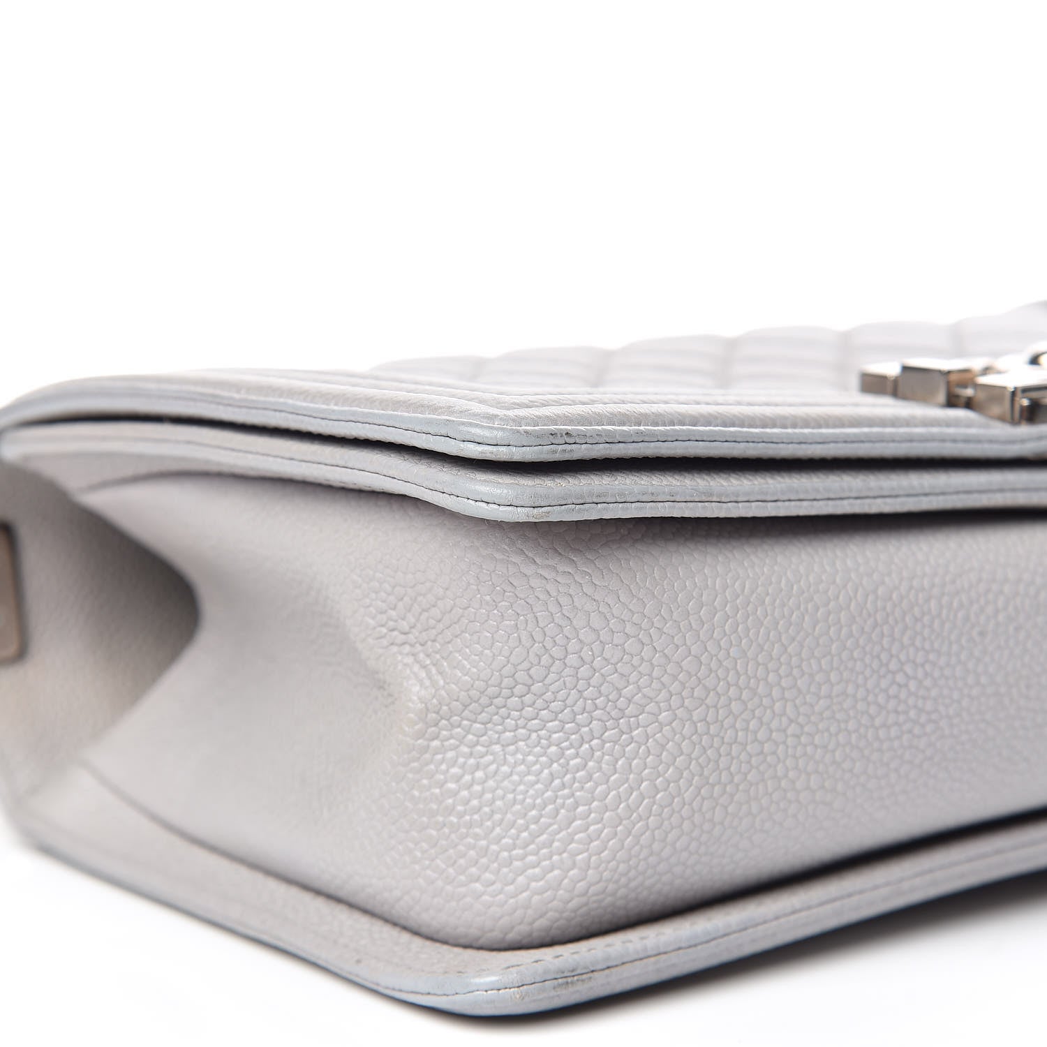 Chanel Iridescent Caviar Quilted Medium Boy Flap Light Grey 5 of 13