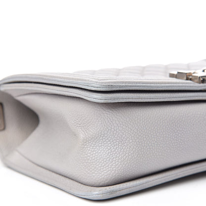 Chanel Iridescent Caviar Quilted Medium Boy Flap Light Grey 5 of 13