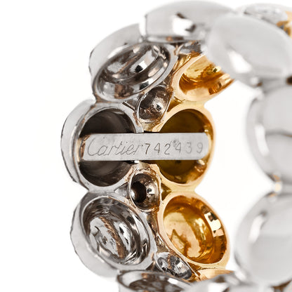 Cartier 18K Yellow White Gold Diamond Honeymoon Ring 51 5.75 4 of 5
