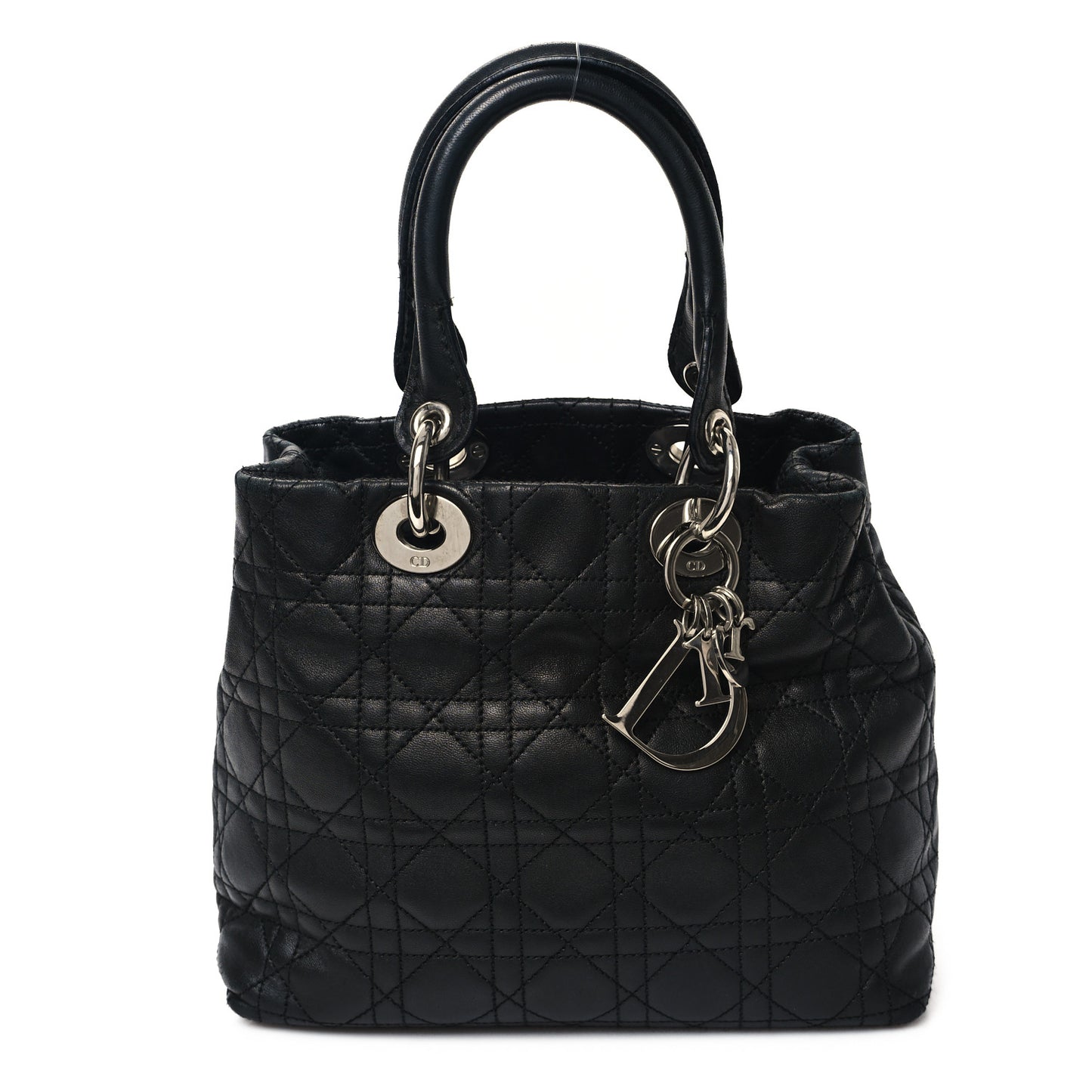 Lambskin Cannage Small Soft Lady Dior Tote Black