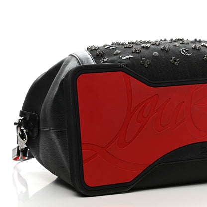 Christian Louboutin Studded Denim Calfskin Duffle Black 6 of 7