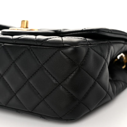 Chanel Lambskin Quilted Mini Pearl Crush Flap Black 10 of 11