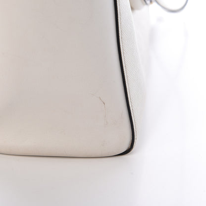 Prada Saffiano Soft Calfskin Zippered Tote White 21 of 21