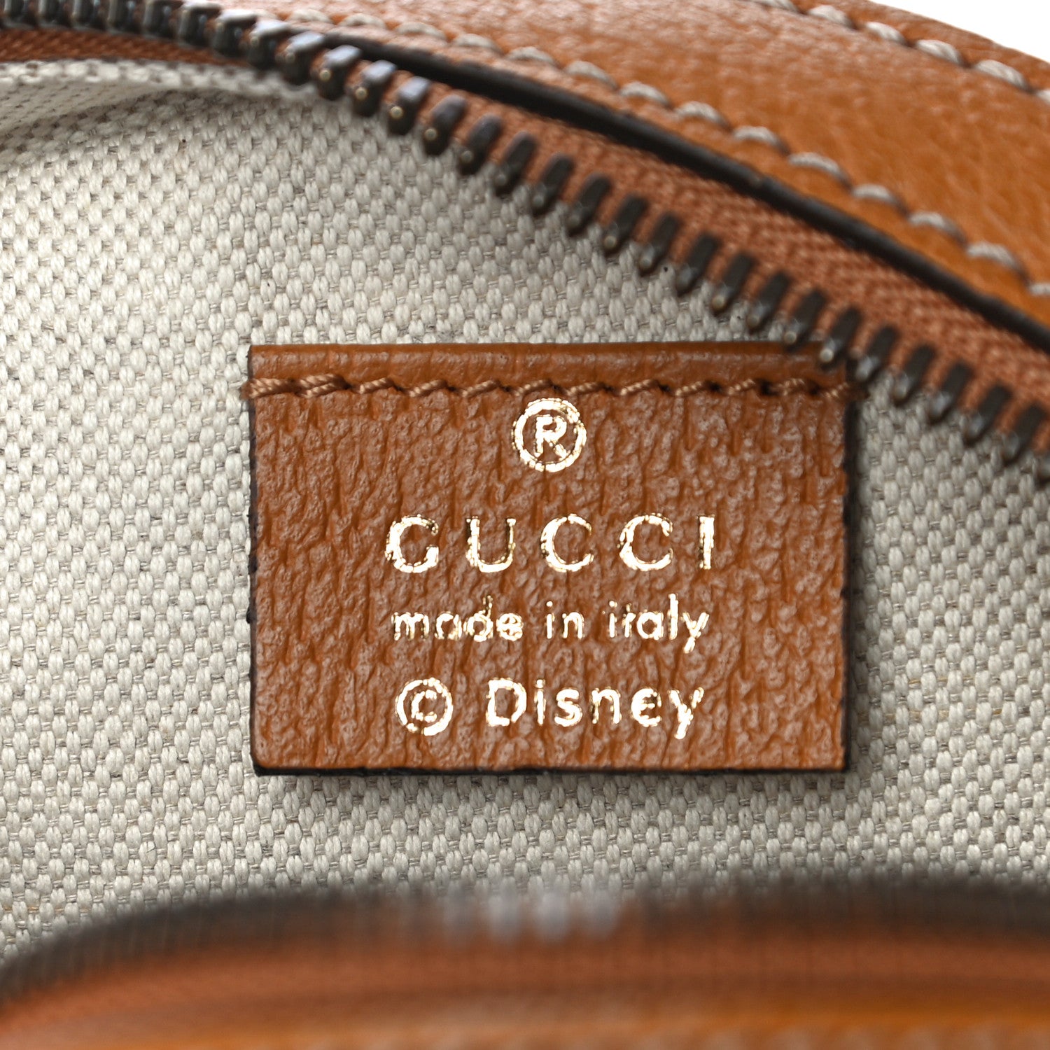 Gucci X DISNEY Mini Vintage GG Supreme Monogram Mickey Mouse Round Shoulder Bag Beige Vintage Sun Oil 7 of 12