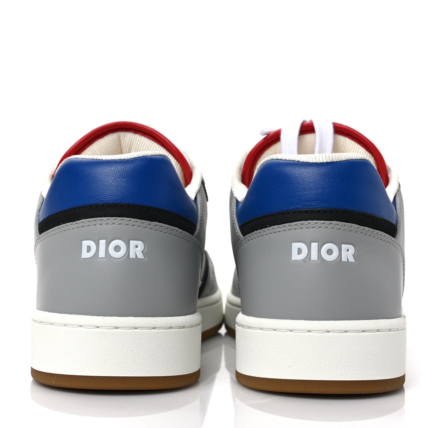 Christian Dior Smooth Calfskin Oblique Galaxy Perforated Mens B27 Low Top Sneakers 43 Grey Blue 5 of 9