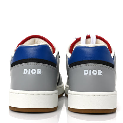 Christian Dior Smooth Calfskin Oblique Galaxy Perforated Mens B27 Low Top Sneakers 43 Grey Blue 5 of 9