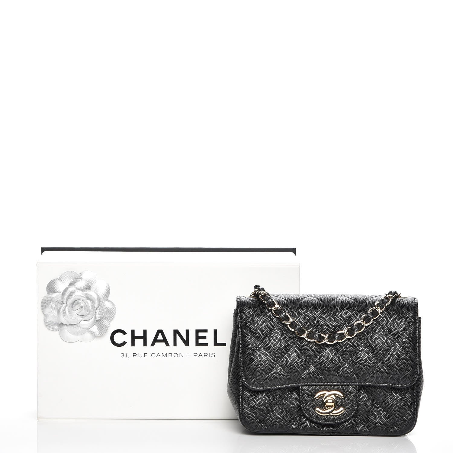 Chanel Caviar Quilted Mini Square Flap Black 8 of 8