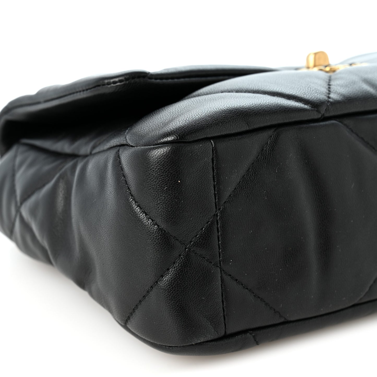 Lambskin Quilted Medium Chanel 19 Flap Black