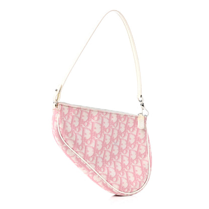Christian Dior Monogram Mini Saddle Pochette Pink 3 of 10
