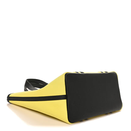 Hermes Militaire Canvas Taurillon Clemence  Wooly Wooly Pursangle MM Tote Jaune Black 4 of 10