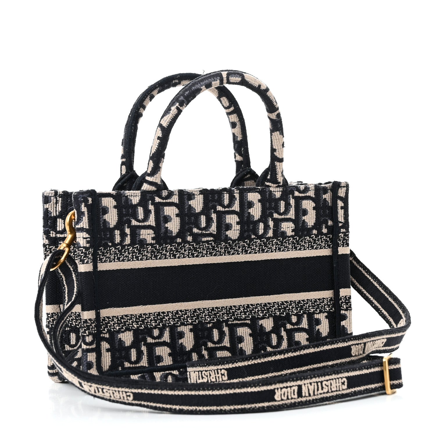 Christian Dior Oblique Mini Book Tote With Strap Blue Multicolor 3 of 12