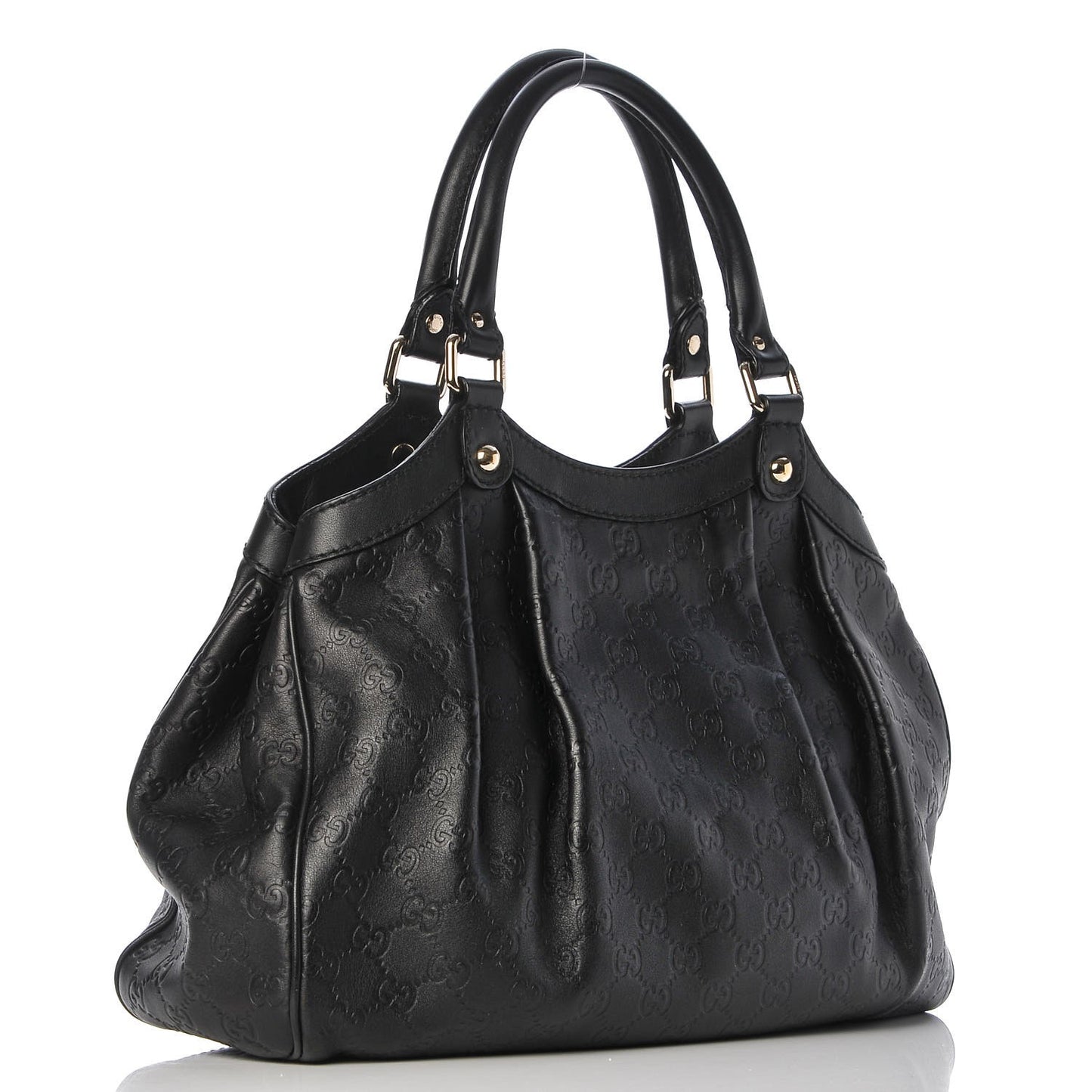 Guccissima Medium Sukey Tote Black