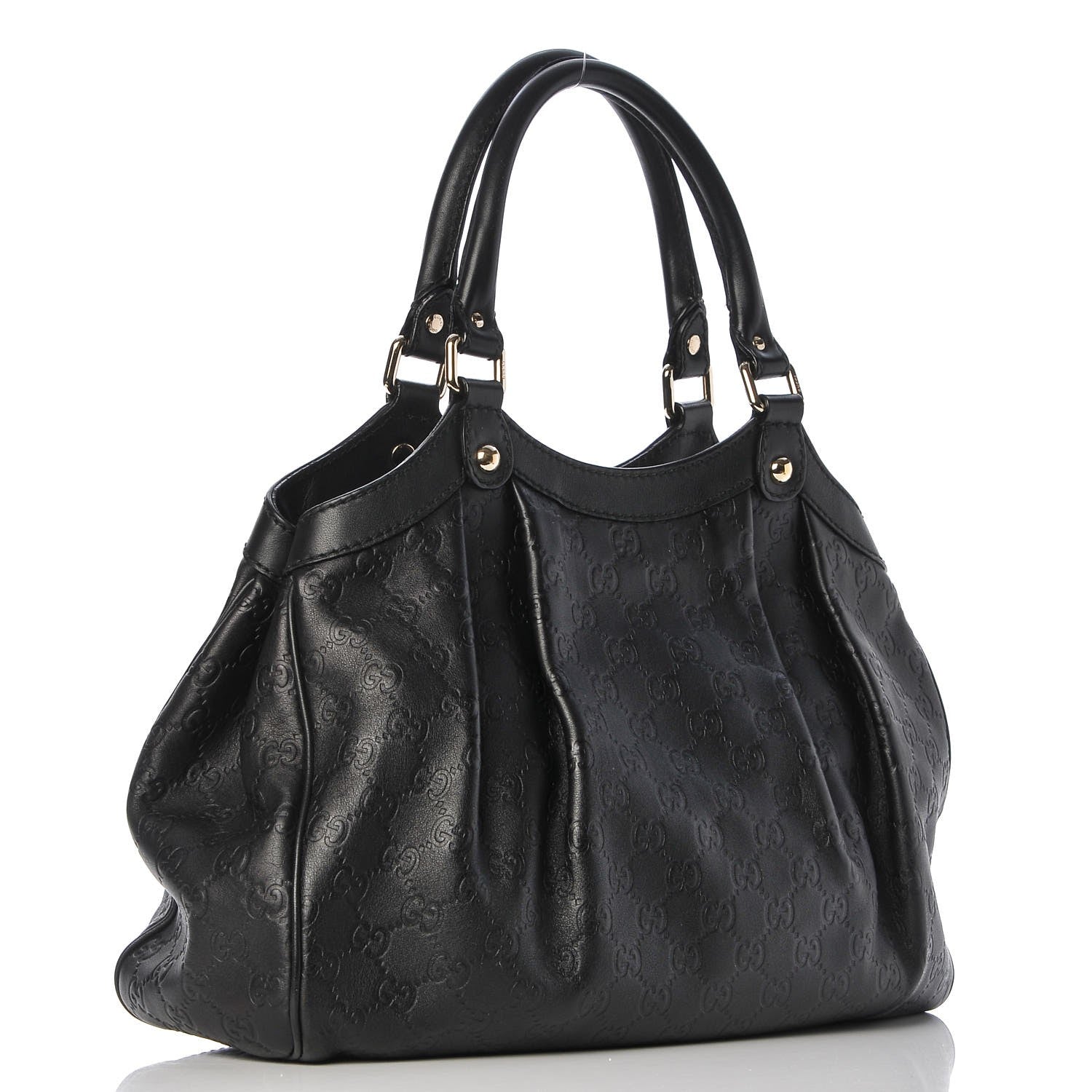Gucci Guccissima Medium Sukey Tote Black 4 of 8