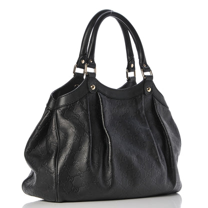 Gucci Guccissima Medium Sukey Tote Black 4 of 8
