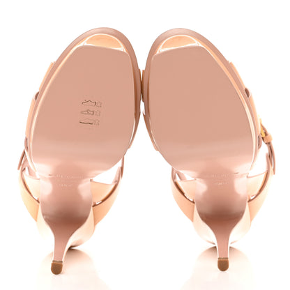 Saint Laurent Patent Tribute 105 Platform Sandals 36.5 Nude Powder 5 of 9