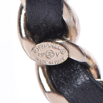 Chanel Lambskin Chain CC Brooch Black Gold 4 of 5