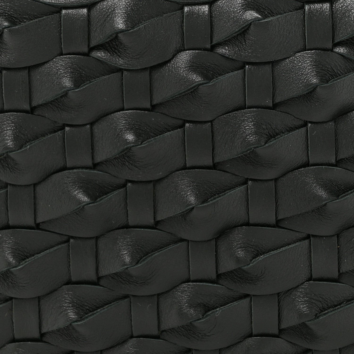 Bottega Veneta Grained Lambskin Intreccio Knot On Strap Black 7 of 9