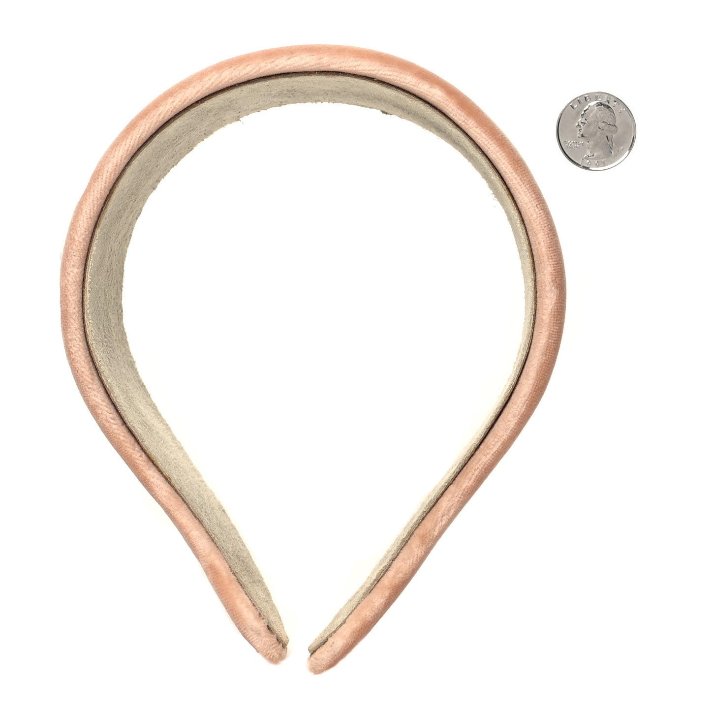 Velvet Logo Debossed Headband Blush