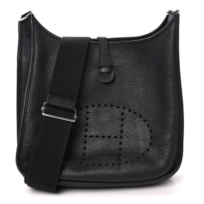 Hermes Taurillon Clemence Evelyne III PM Black 1 of 10