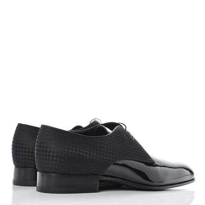 Louis Vuitton Petit Damier Patent Solferino Derby 9 Black 4 of 7