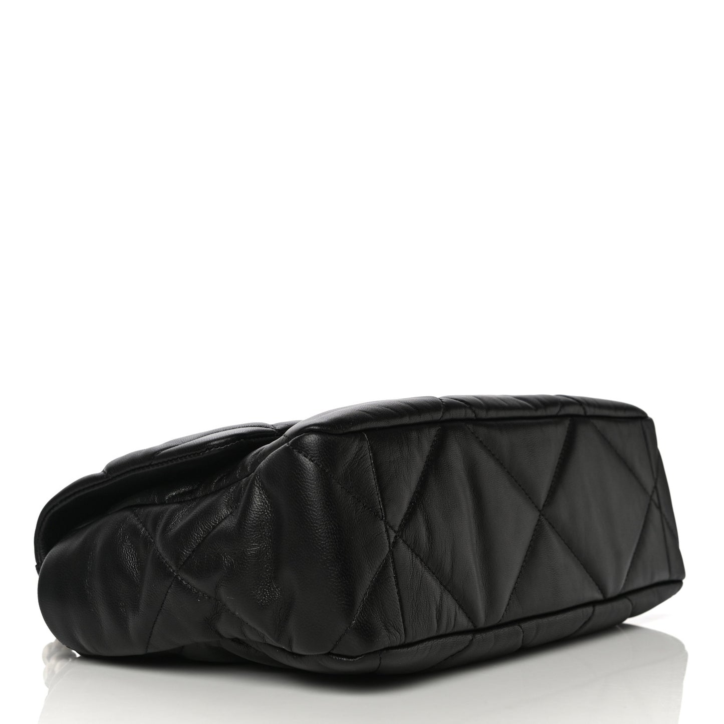 Goatskin Quilted Large Chanel 19 Flap Black
