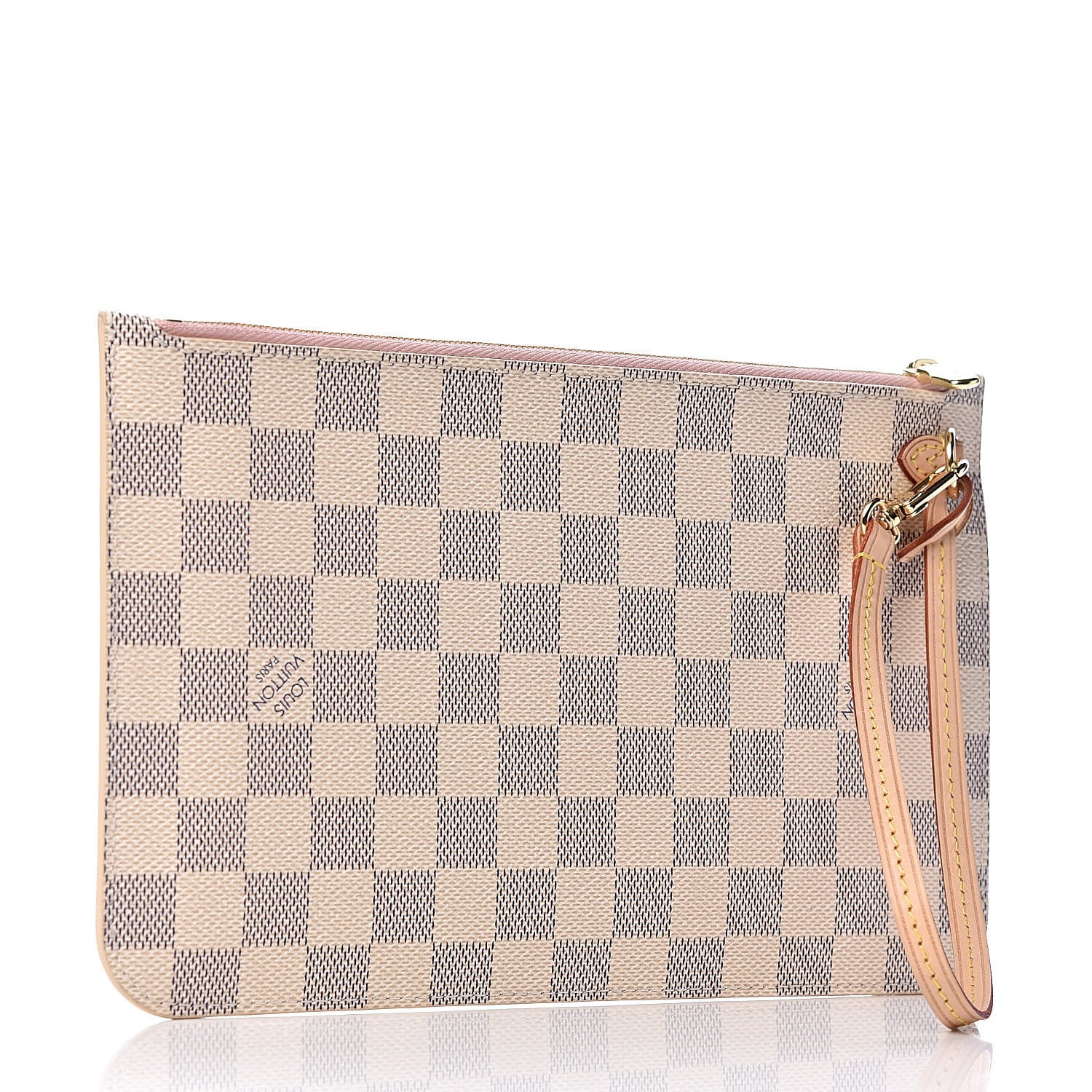 Louis Vuitton Damier Azur Neverfull MM GM Pochette Rose Ballerine 3 of 7