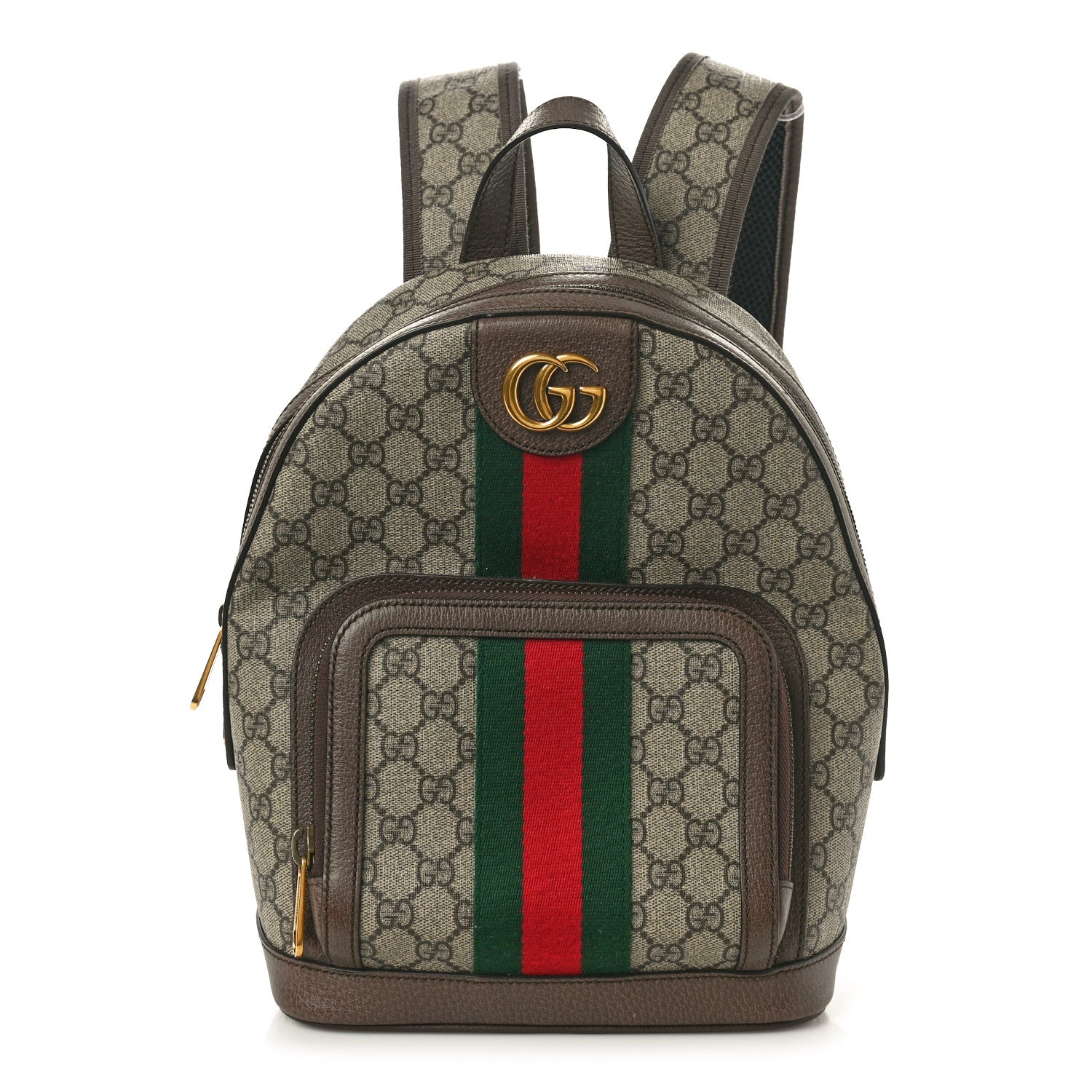 Gucci GG Supreme Monogram Calfskin Web Small Ophidia Day BackpacK Beige Ebony New Acero 1 of 10