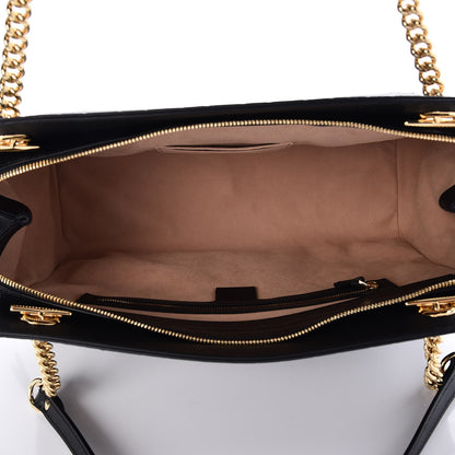 Gucci Guccissima Signature Large Shoulder Tote Bag Black 5 of 7