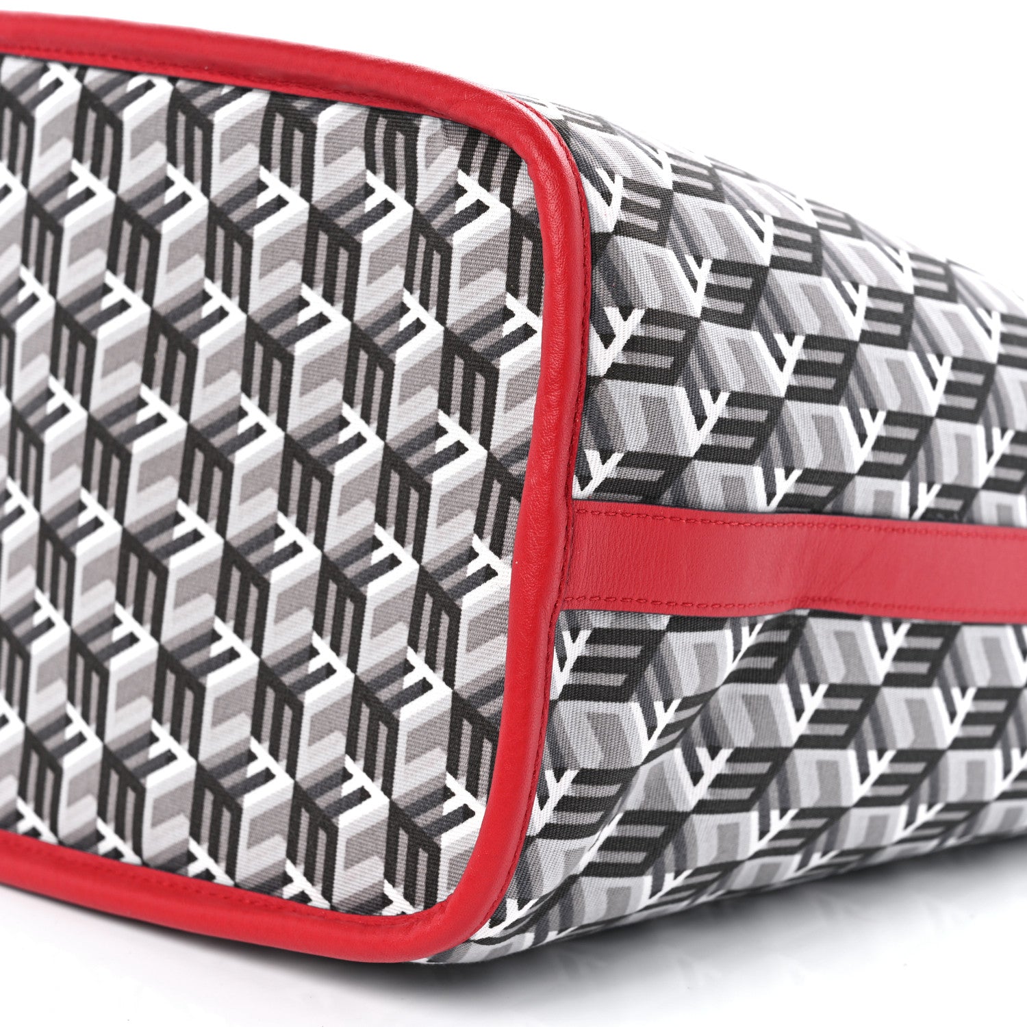 MCM Visetos Medium Liz Reversible Shopper Tote Ruby Red 14 of 15