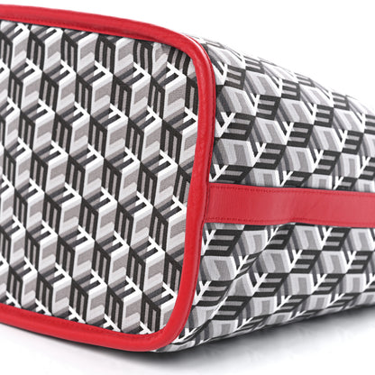 MCM Visetos Medium Liz Reversible Shopper Tote Ruby Red 14 of 15