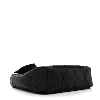 Prada Tessuto Nylon Triangle Quilted Padded Patchwork System Shoulder Bag Black 4 of 10