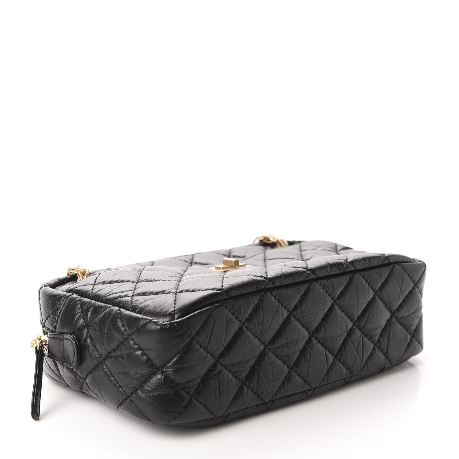 Chanel Aged Calfskin Quilted Medium Reissue Camera Case Black 4 of 10