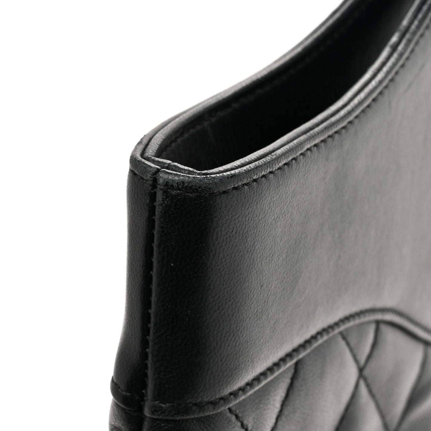 Lambskin Quilted Large 31 Shopping Bag Black