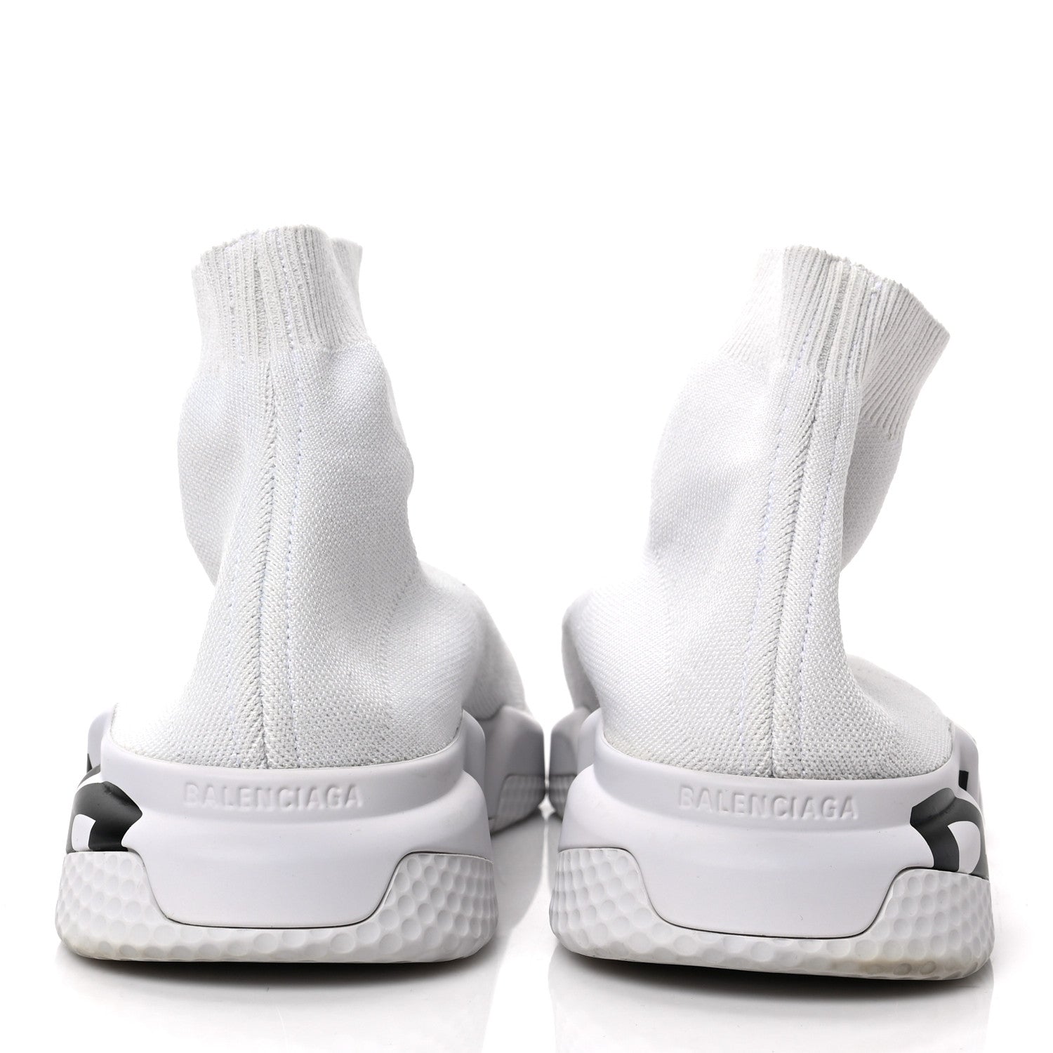 Balenciaga Neoprene Knit Mens Speed Graffiti Sneakers 46 White Black 9 of 9
