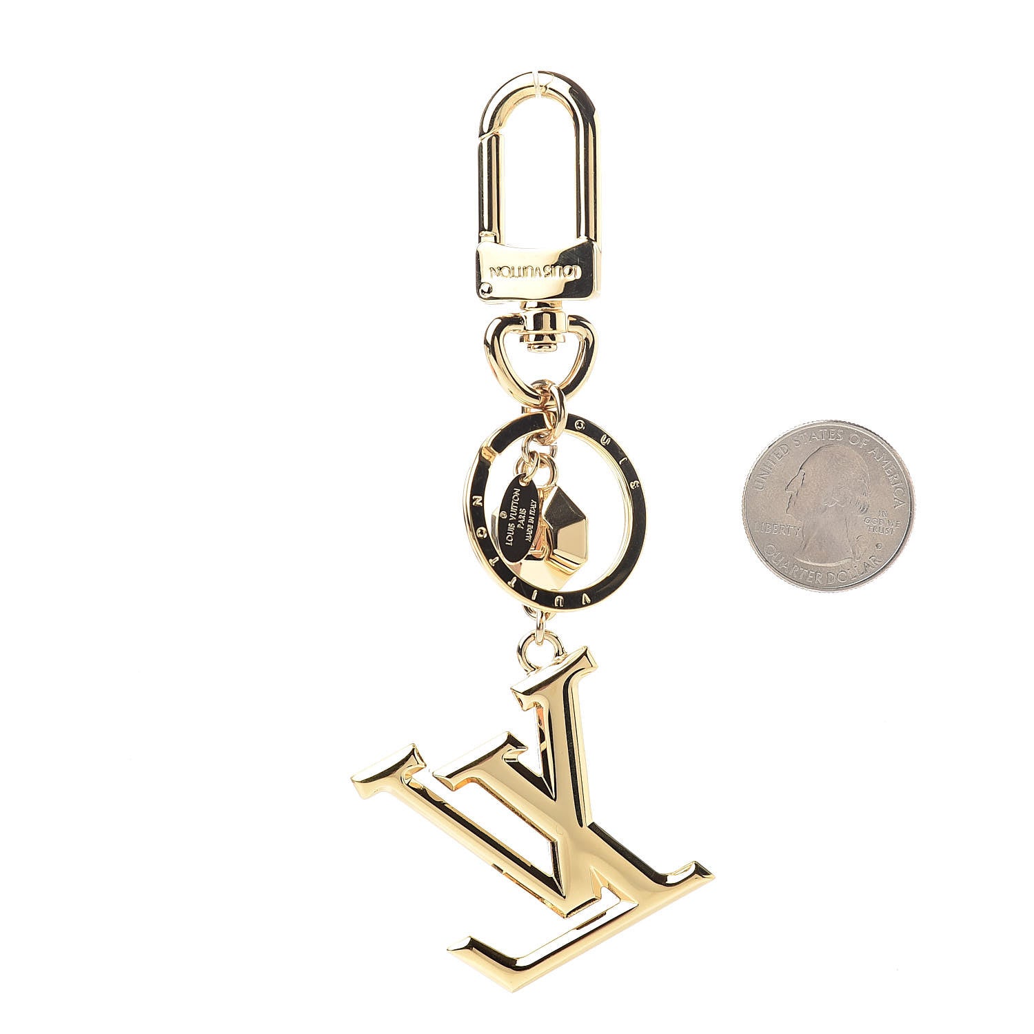 Louis Vuitton LV Facettes Bag Charm Key Holder Gold 2 of 4