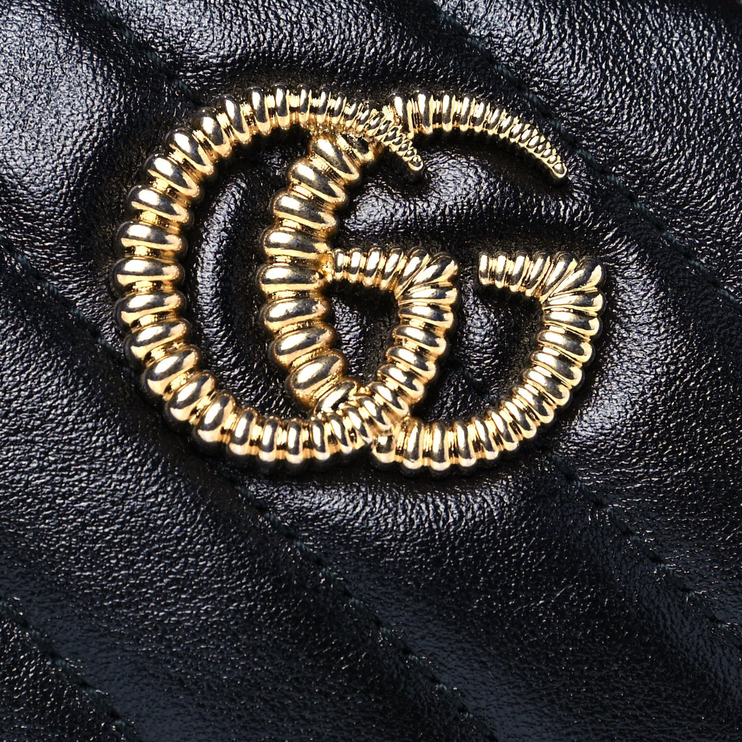 Gucci Azalea Calfskin Matelasse Diagonal Torchon GG Marmont Belt Bag 75 30 Black Romantic Cerise 9 of 11