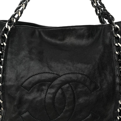 Chanel Glazed Calfskin Modern Chain Tote Black 8 of 12