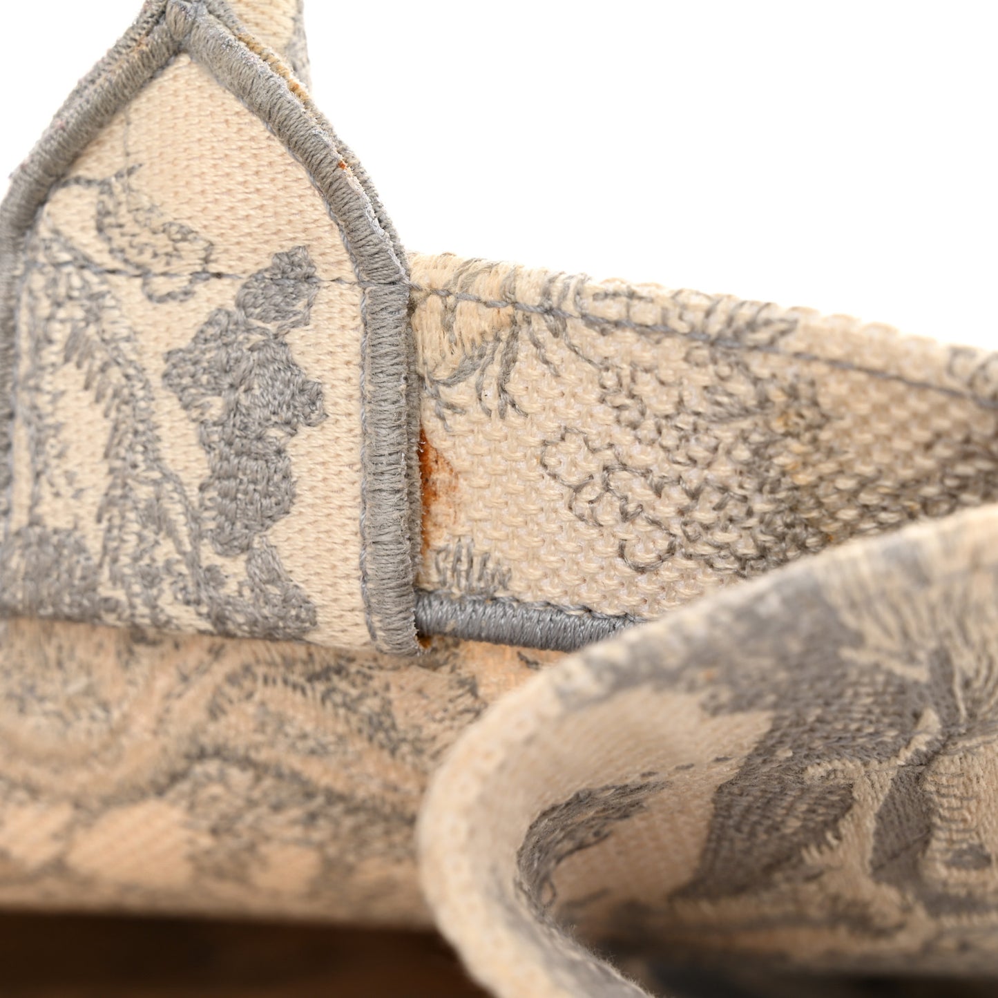 Canvas Embroidered Medium Dioriviera Toile De Jouy Book Tote Gray