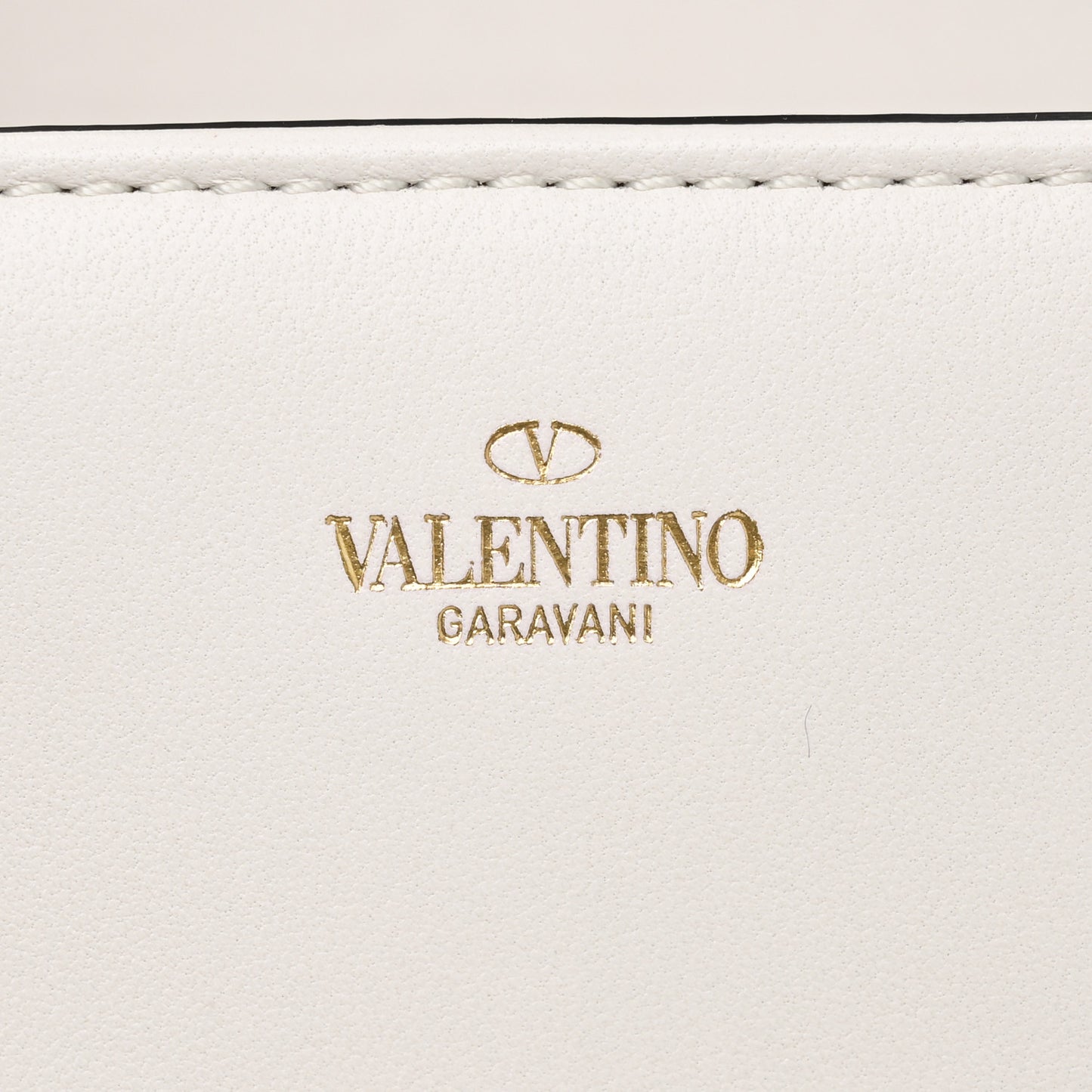 Nappa Floral Applique Vlogo Shoulder Bag White