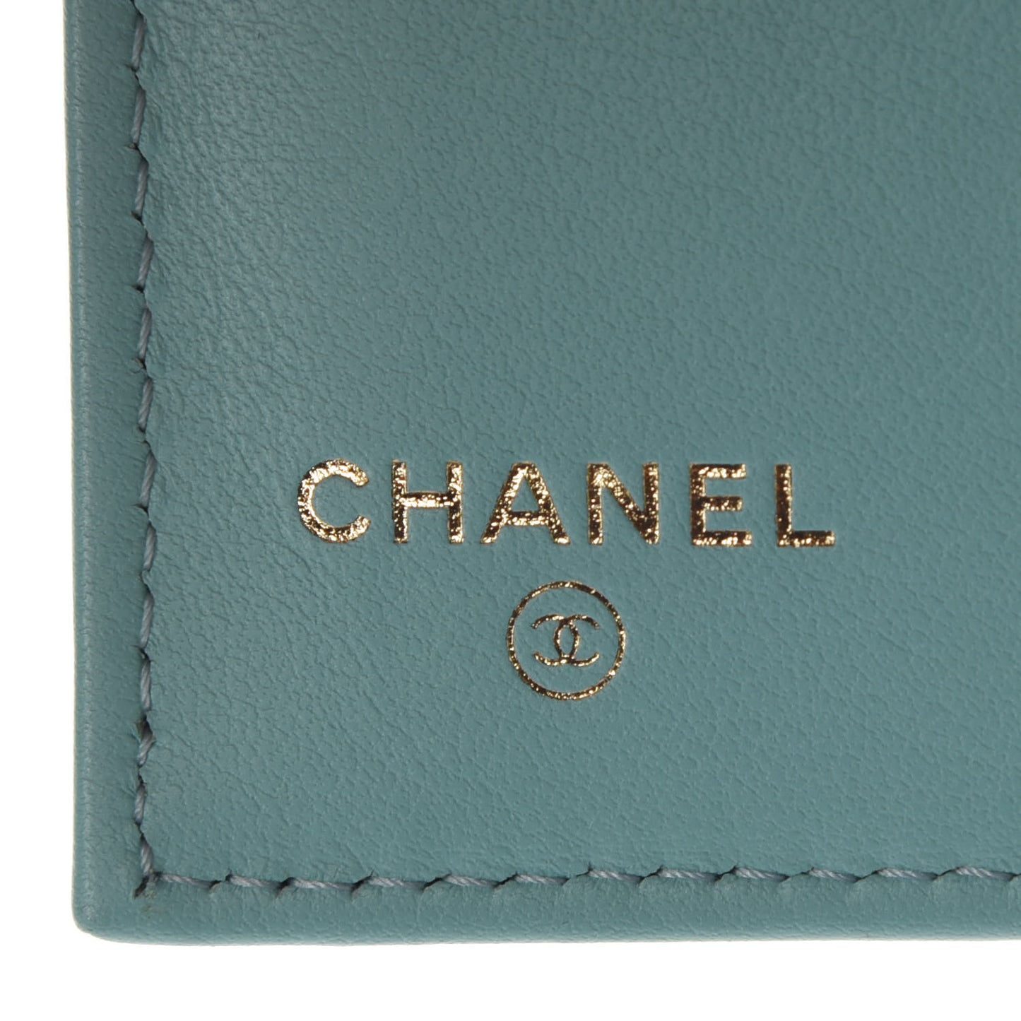 Caviar Quilted Medium Flap Wallet Light Blue
