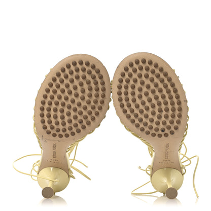 Bottega Veneta Nappa Dot Ankle Tie Sandals 39.5 Moon Beam 6 of 12