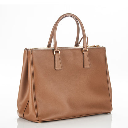 Prada Saffiano Large Galleria Double Zip Tote Caramel 3 of 7