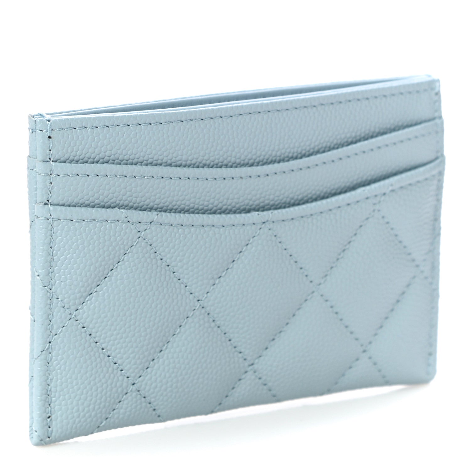 Chanel Caviar Quilted Card Holder Light Blue 3 of 13