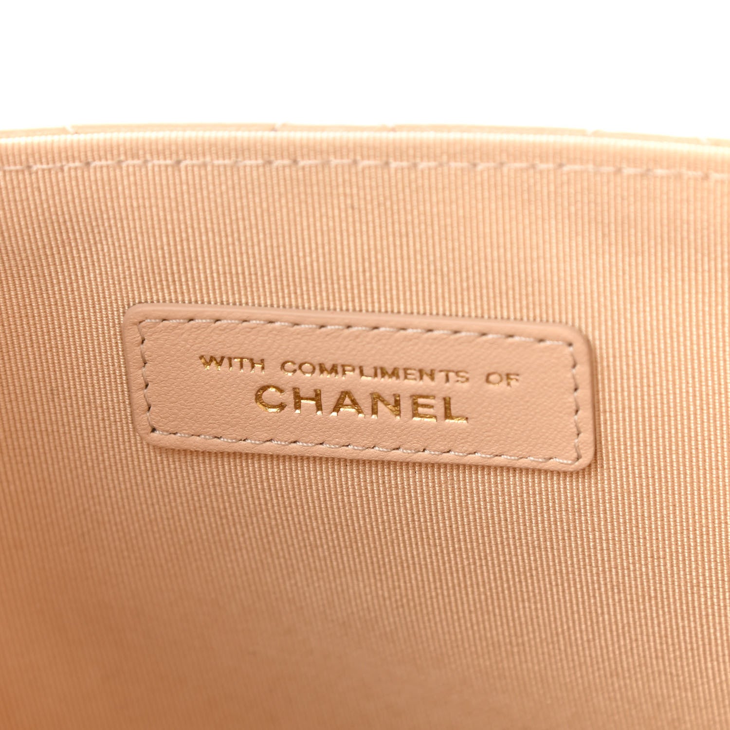 Chanel Lambskin Quilted Flap Clutch Beige 7 of 10