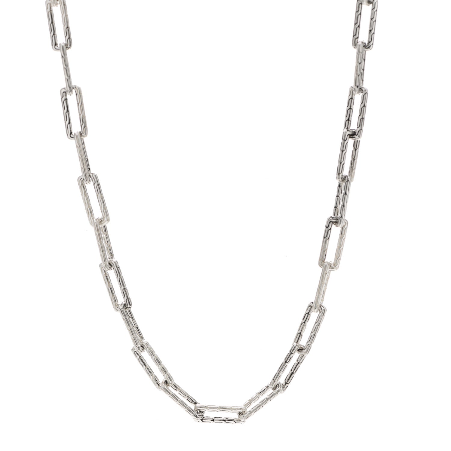 John Hardy Sterling Silver Classic Chain Long Link Amulet Connector Necklace 1 of 4