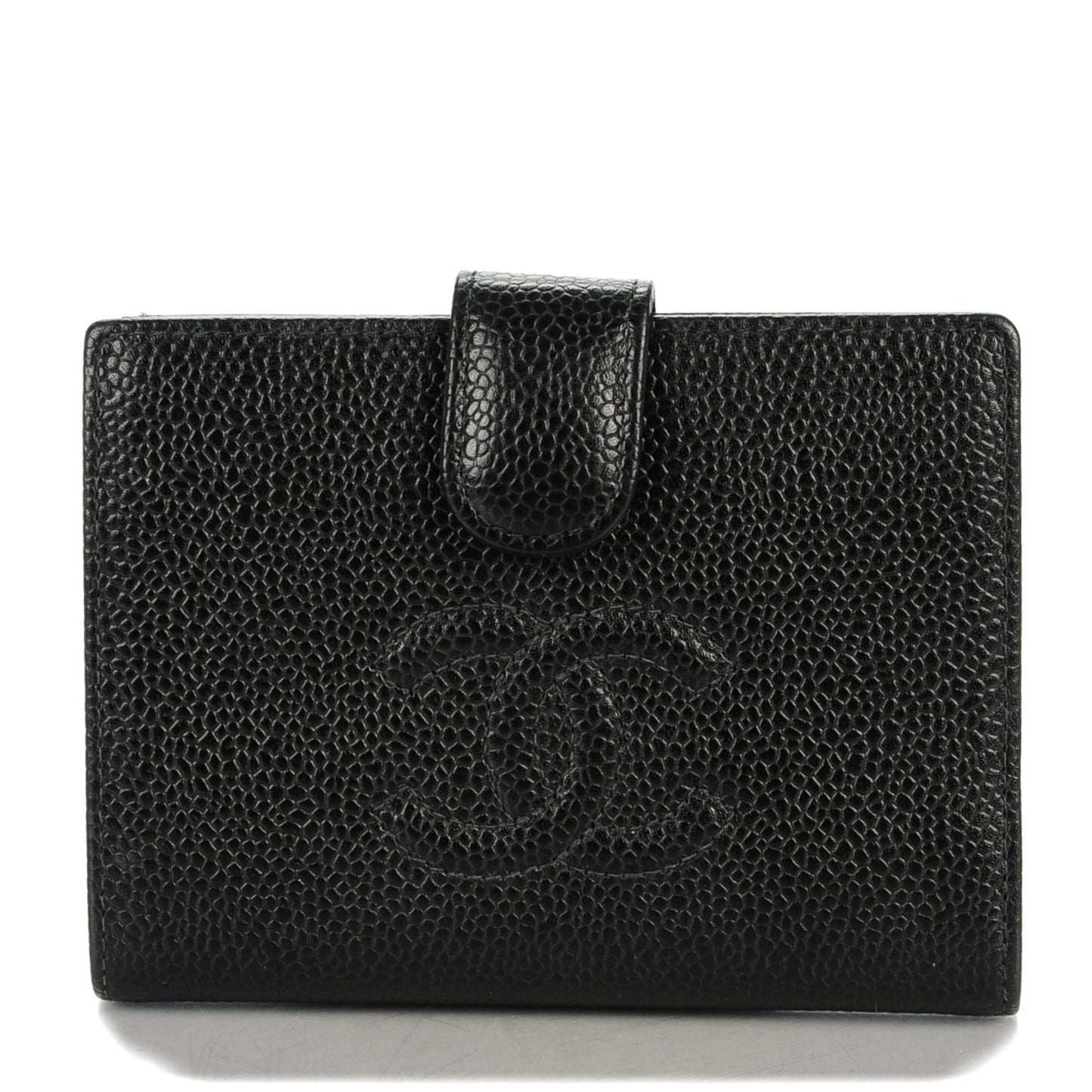 Caviar Timeless CC Compact French Wallet Black