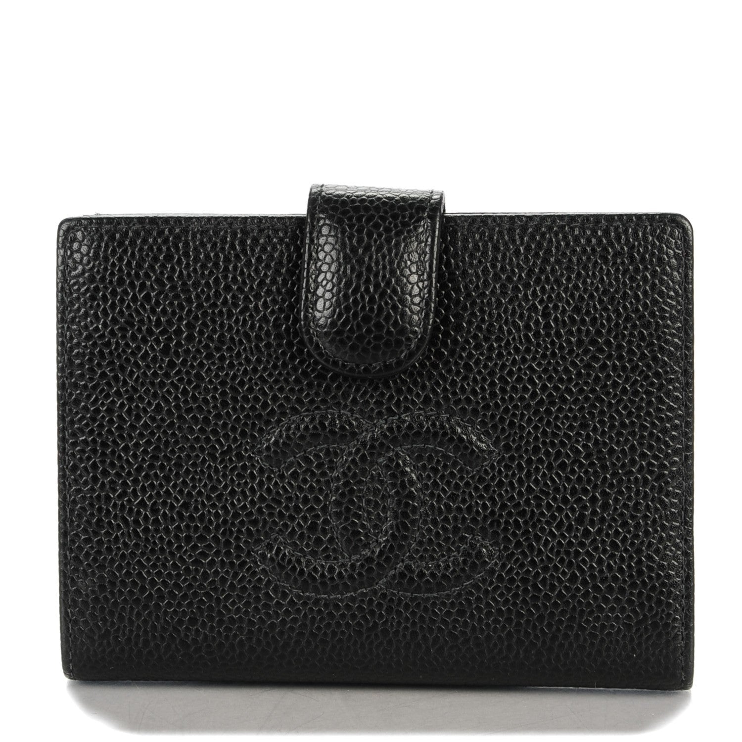 Chanel Caviar Timeless CC Compact French Wallet Black 1 of 8