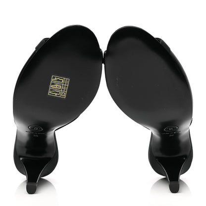 Chanel Lambskin Grosgrain CC Mules 36 Black 5 of 9